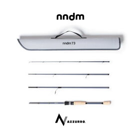 AZZURRO（アズーロ） nndm（ナンデモ）7.3f ミディアムグレー コンパクトロッド スピニング ルアーロッド パックロッド 釣竿