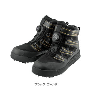 GM4549 Gスペック スパイクシューズ #Mサイズ(24.5〜25.0cm) #ブラック×ゴールド (がまかつ) 2025年新製品