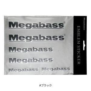 EMBLEM STICKER #�u���b�N Megabass�i���K�o�X�j