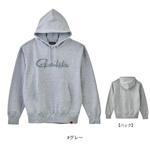 GM3790 ロゴフーディ #グレー #LLサイズ Gamakatsu(がまかつ)