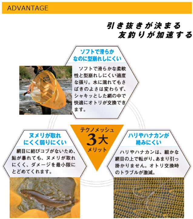 楽天市場 シミズ Shimizu 鮎用テクノメッシュ替網 ハード 素ダモ 39cm フィッシングサンイン