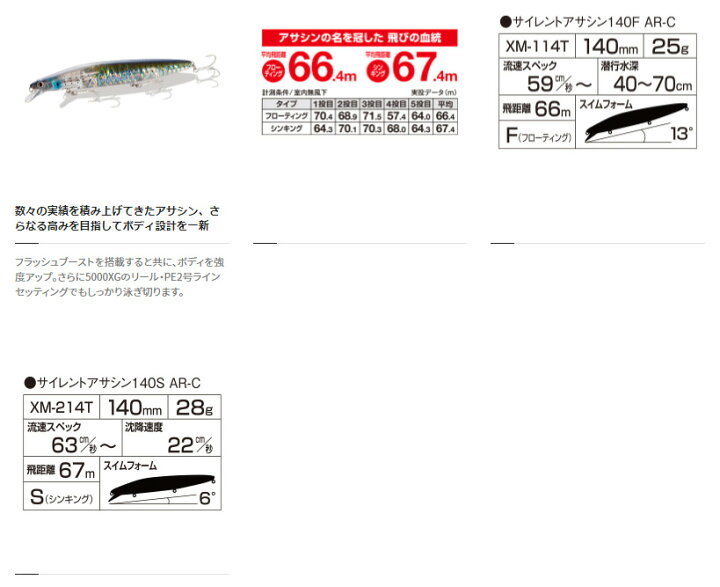 楽天市場】シマノ(SHIMANO) エクスセンス サイレントアサシン 140S フラッシュブースト XM-214T 【ネコポス配送可】 :  フィッシングサンイン