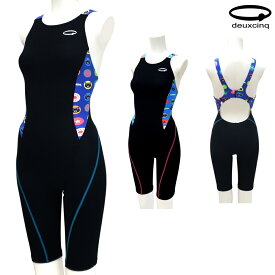 競泳水着 レディース 練習用水着 スパッツ プライムフレックス マー君・ドット DEUXCINQ ドゥサンク 競泳練習水着 DUX-6073