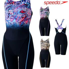 スピード SPEEDO フィットネス水着 レディース レタースプレールースンニースキン(縫込みパッド付き) オールインワン Ultra Stretch ECO 2024年春夏モデル SFW12401