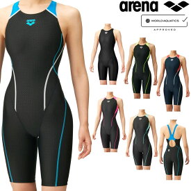 アリーナ ARENA 競泳水着 レディース fina承認 セイフリーバックスパッツ 着やストラップ オールインワン AQUA RACING AQUA STRIPE-D ARN-2050W