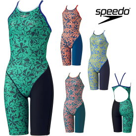 スピード SPEEDO 競泳水着 練習用水着 レディース アロアロターンズニースキン オールインワン ENDURANCE ECO 競泳練習水着 2025年春夏モデル STW12507