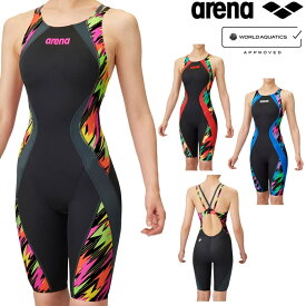 アリーナ ARENA 競泳水着 レディース WA承認モデル レーシングワンピーススパッツ オープンバック ダブルストラップ ハーフレッグ オールインワン AQUA ADVANCED AQUA XTREME 2025年春夏モデル AS5SRC23L fina マーク あり