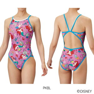 アリーナ ARENA 競泳水着 練習用水着 レディース トレーニングワンピース オープンバック ディズニー『リトル・マーメイド』"アリエル" タフスーツ タフスキンEP 競泳練習水着 2025年春夏モデ