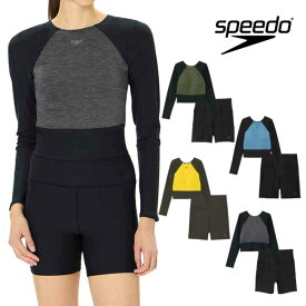 スピード SPEEDO フィットネス水着 レディース ミニマムロングスリープ パッド付き ENDURANCE ECO ヘザーECO 2024年秋冬モデル SFW22450