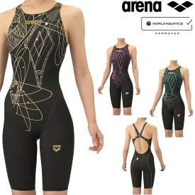 【お買い物マラソン期間中P5倍★11/11 1:59迄】アリーナ ARENA 競泳水着 レディース WA承認モデル レーシングワンピーススパッツ オープンバック ハーフレッグ オールインワン AQUA ADVANCED AQUA XTREME 2025年秋冬モデル Birth of Water AS5FRC20L fina マーク あり