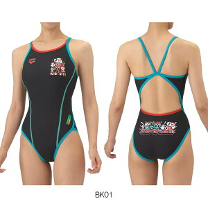 アリーナ ARENA 競泳水着 練習用水着 レディース トレーニングワンピース オープンバック タフスーツ アリーナ君 タフスキンE 競泳練習水着 2025年秋冬モデル AS5FWM00L