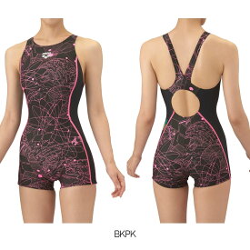 アリーナ ARENA 競泳水着 練習用水着 レディース トレーニングワンピーススパッツ オープンバック ミドルレッグ オールインワン タフスーツ タフスキンE 競泳練習水着 2025年秋冬モデル Birth of Water AS5FWM10L