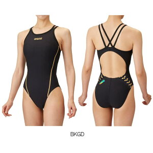 アリーナ ARENA 競泳水着 練習用水着 レディース トレーニングワンピース オープンバック ダブルストラップ タフスキンT2E 競泳練習水着 SAR-4106W