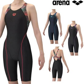 アリーナ ARENA フィットネス水着 レディース AQUA EXA ダブルエステルWR フィットネスワンピーススパッツ オープンバック ハーフレッグ ぴったりパッド パッド付き オールインワン 2026年春夏モデル AS6SWF08L