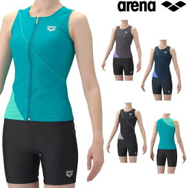 アリーナ ARENA フィットネス水着 レディース すらっとセパ ダブルエステル フィットネスセパレート カバーバック ミドルレッグ 差し込みパッド パッド付き 2026年春夏モデル AS6SWF45L