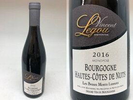 16:[2016] ブルゴーニュ オート・コート・ド・ニュイ ルージュ "レ・ボー・モン・リュソ"モノポール（ヴァンサン・ルグー）Bourgogne Hautes-Cotes de Nuits Rouge ”Les Beaux Monts Lussots"Monopole(Vincent Legou)【NVSC】