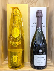 セット：箱付：[2015]　ルイ・ロデレール　クリスタルと [2014] ボランジェ グラン・ダネ　ロゼのセットLOUIS ROEDERER CRISTAL &Bollinger Grande Annee Rose