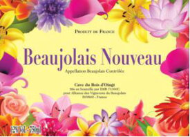 瓶[2018]　ボジョレー・ヌーヴォー(カーヴ・デュ・ボワ・ドワン）Beaujolais　Nouveau　（Cave du Bois d’Oingt)