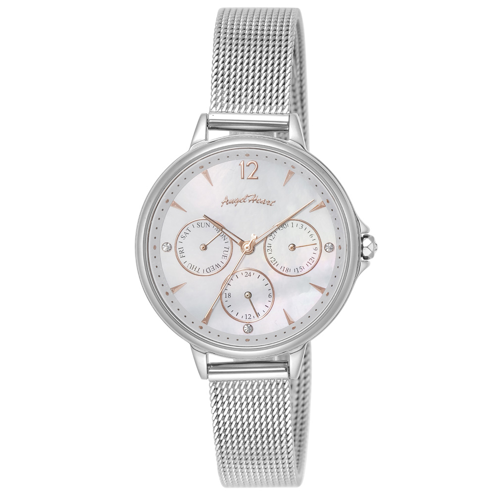 超可爱の エンジェルハート Angel フィットハウス  LU33SS SSメッシュLウォッチ ソーラー Luxe 腕時計 Heart レディース腕時計