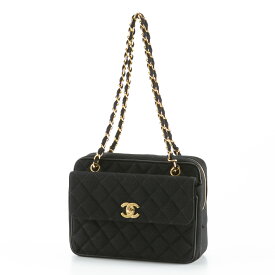 【6月1日−2日限定★クーポン配布中】【ヴィンテージ・中古】シャネル CHANEL 前フラップコットンチェーンショルダーバッグ　　フィットハウス