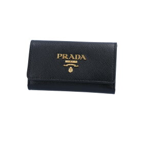 【スーパーセール期間限定★クーポン配布中】プラダ PRADA SAF.METAL 4連キーケース キーリング付き/NERO 1PG004-QWA　　フィットハウス