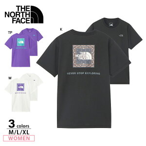ザ・ノース・フェイス THE NORTH FACE レディーストップス S/S Bandana Squqre Logo Tee NTW32446  フィットハウス