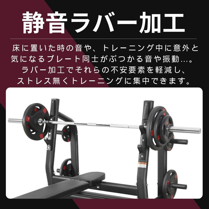 楽天市場】□大手24時間ジムも導入□バーベルプレート 計50kg(25kg×2枚 