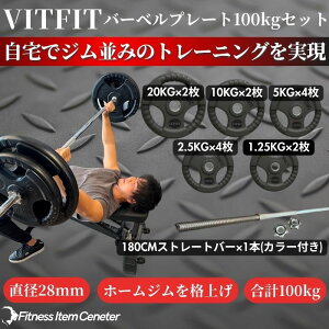 �yVITFIT�z�ƃg������ 28mm�Ή� �o�[�x���v���[�g 100kg�Z�b�g ���o�[�v���[�g �É�/�h�����H �z�[���W�� �x���`�v���X �X�N���b�g �ƃg�� (���B�b�g�t�B�b�g)�������g���[�i�[�ďC��