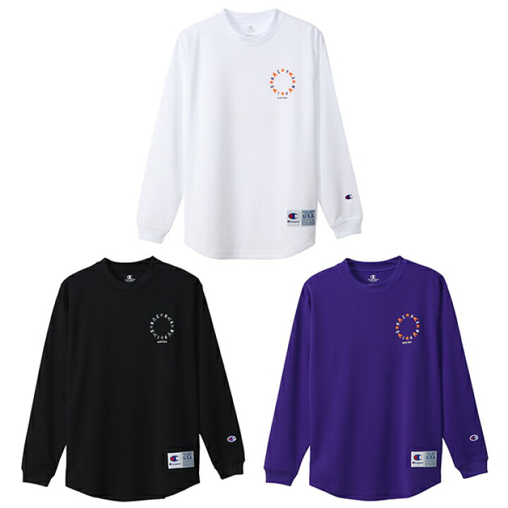 楽天市場 ロングスリーブtシャツ Long Sleeve Champion チャンピオン M L Xlサイズ レディース 22aw09 バスケウェア ホワイト ブラック ディープパープル スポーツ 女バス バスケットボール 練習 部活 トレーニング アウトドア Fitness Online フィットネス市場