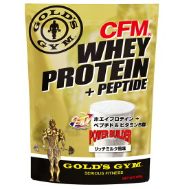 CFMホエイプロテイン＋ペプチド リッチミルク風味（900g）[GOLD'S GYM_S ゴールドジムサプリ]