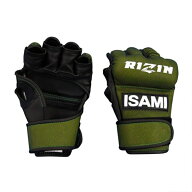 イサミ RIZINオープンフィンガーグローブ [ISAMI] 日本製 グリーン S M L 格闘技 ライジン トレーニング …