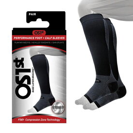 FS6+ パフォーマンスフット＆カーフスリーブス（左右ペア） Performance Foot& Calf Sleeves [LOTUS OS1st] オーエスファースト リカバリーソックス 足底筋膜炎 アキレス腱炎 浮腫み フットケア