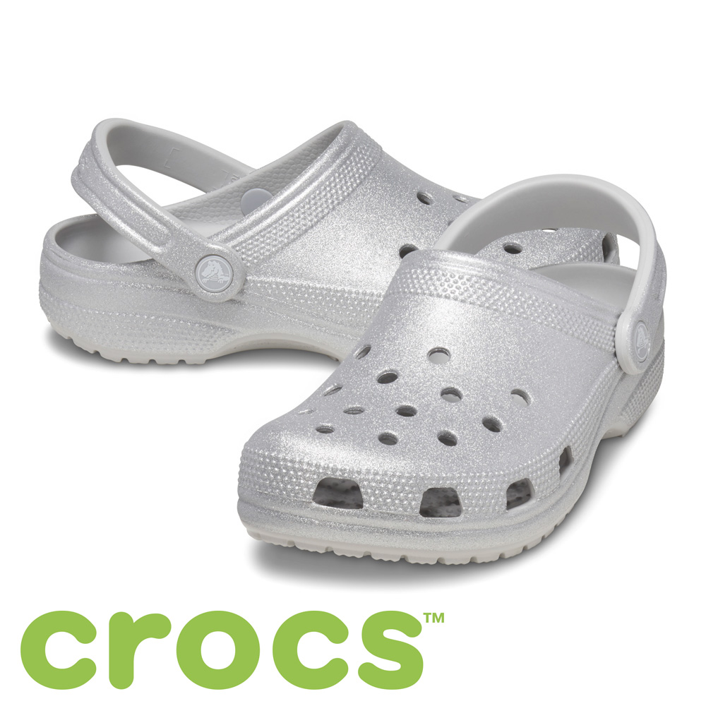 クロックス クラシック グリッター クロッグ シルバー (22～25cm) Classic Glitter Clog [crocs] サンダル |  Fitness Online フィットネス市場