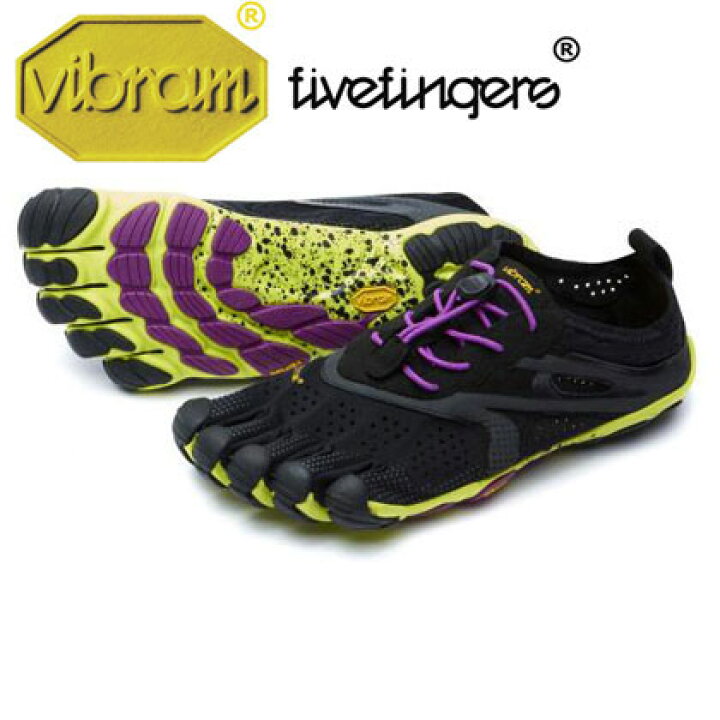 楽天市場】V-Run ラン Black/Yellow/Purple レディース [vibram  