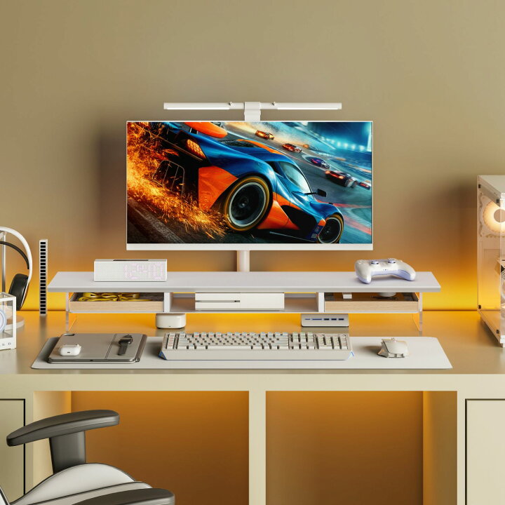 楽天市場】FENGE モニター台 卓上 デスクシェルフ pc台 机上台 