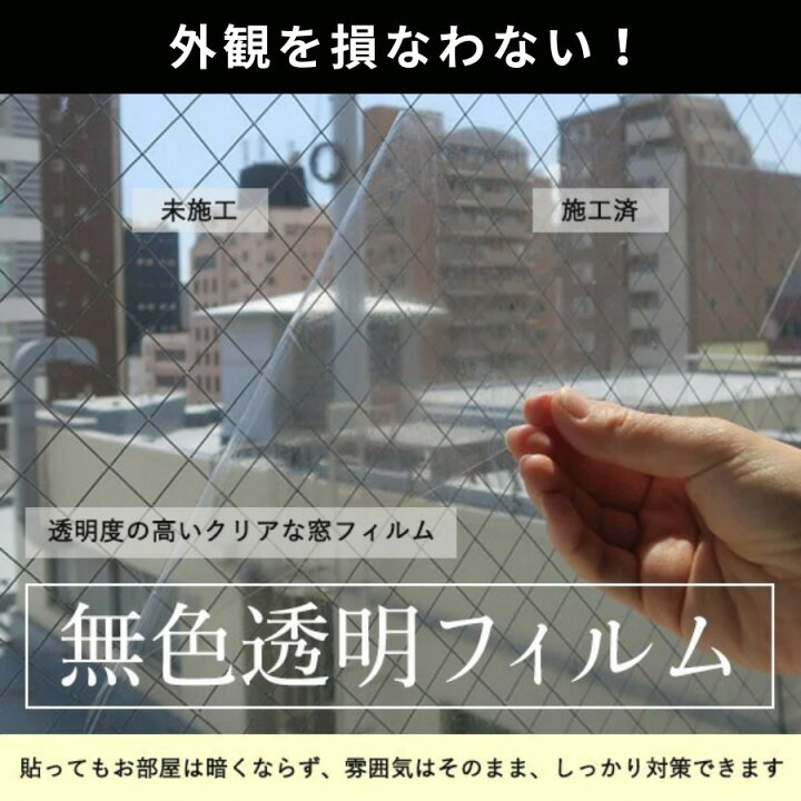 楽天市場】透明 遮熱 フィルム 92×200cm UVカット 紫外線カット 災害 