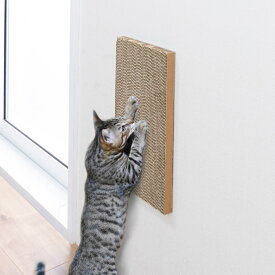 吸着壁に貼れる猫の爪とぎ 段ボール　1個　愛猫用【ダンボール ペット おくだけ吸着 つめとぎ防止 日本製】