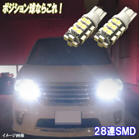 セレナ C25 C26 C27 とにかく綺麗 LED ポジション球 T10ウェッジ 28連SMD スモールランプ 日産 LEDバルブ LEDライト カスタム パーツ ドレスアップ 車幅灯 ポジション灯 車用品 カー用品 2個セット