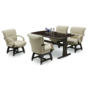 【10/24 20:00〜 全商品ポイント2倍!!】 ダイニングテーブルセット 5点セット 4人掛け 150センチ キャスター付き チェアー 肘付き 4人用 150cm ダイニング5点セット ダイニングセット ダイニング テ