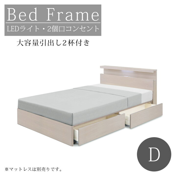 楽天市場】【最大1500円offクーポンあり!!】 ダブルベッド フレーム 