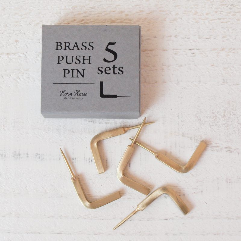 Horn Please by Recreational Vehicle 5sets 【SALE／79%OFF】 Lフック BRASS 超人気の プッシュピン