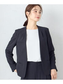 【SALE／10%OFF】【セットアップ対応】ポリエステルツイル ノーカラージャケット COMME CA ISM コムサイズム スーツ・フォーマル スーツジャケット グレー ネイビー【RBA_E】【送料無料】[Rakuten Fashion]