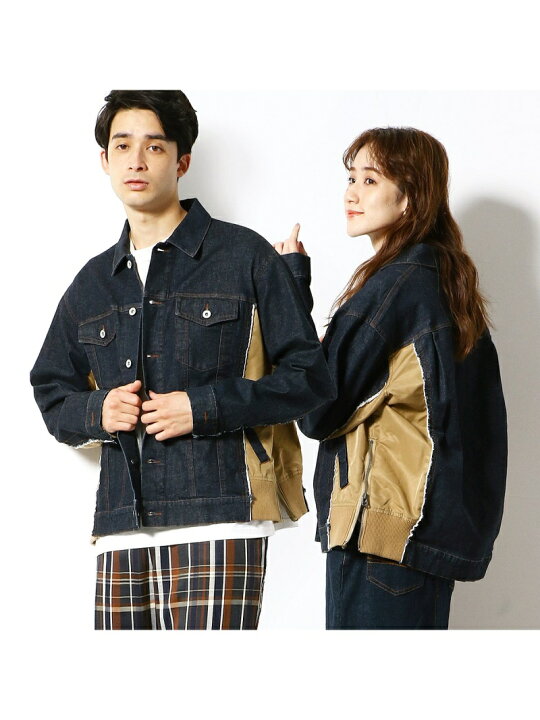 楽天市場】【SALE／50%OFF】リメイク風 デニムジャケット Gジャン 