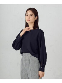 【SALE／10%OFF】【セットアップ対応】ポリエステルツイル パールボタンブラウス COMME CA ISM コムサイズム トップス シャツ・ブラウス ホワイト ネイビー グレー【RBA_E】【送料無料】[Rakuten Fashion]