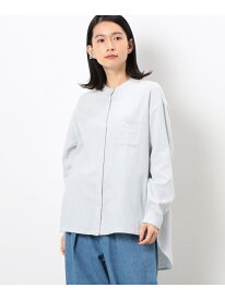 【SALE／50%OFF】コットンネルバンドカラーシャツ ONIGIRI コムサイズム トップス シャツ・ブラウス ブルー ホワイト ベージュ【RBA_E】[Rakuten Fashion]