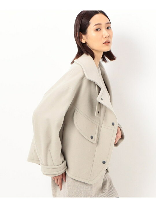 楽天市場】【SALE／40%OFF】ウールショートビーバー コート COMME CA 