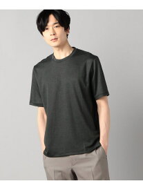 麻プレーティングジャージー Tシャツ COMME CA MEN コムサメン トップス カットソー・Tシャツ グリーン ホワイト グレー ネイビー【送料無料】[Rakuten Fashion]