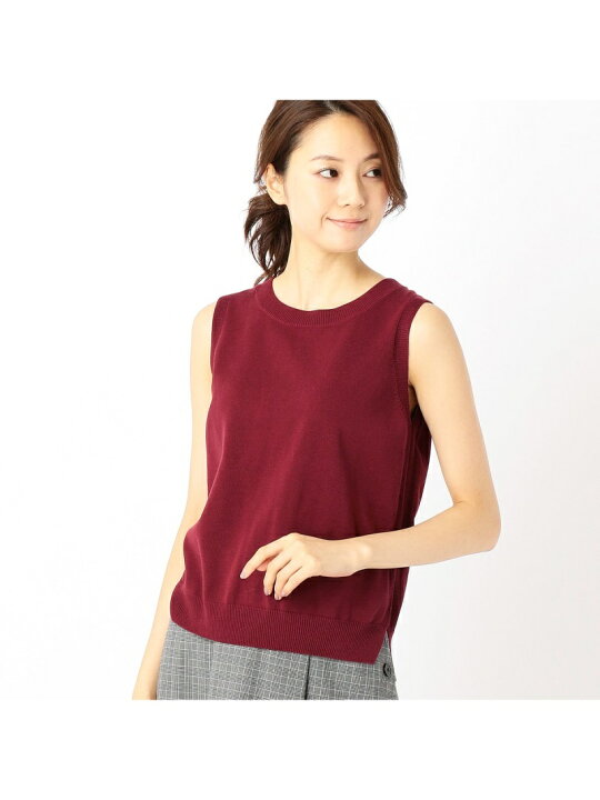 楽天市場】【SALE／70%OFF】ラウンドネック・ノースリーブニット COMME 