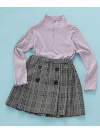 【SALE／30%OFF】ランダムテレコ ハイネックカットソー COMME CA ISM コムサイズム トップス カットソー・Tシャツ パープル ホワイト【RBA_E】[Rakuten Fashion]