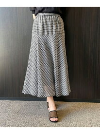 【SALE／82%OFF】チェック柄 スカート COMME CA ISM コムサイズム スカート ロング・マキシスカート ブラック ベージュ【RBA_E】[Rakuten Fashion]